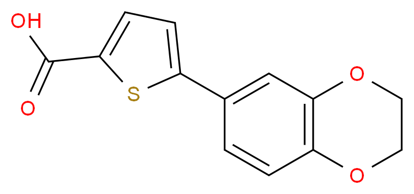 5-(2,3-dihydro-1,4-benzodioxin-6-yl)thiophene-2-carboxylic acid_分子结构_CAS_)