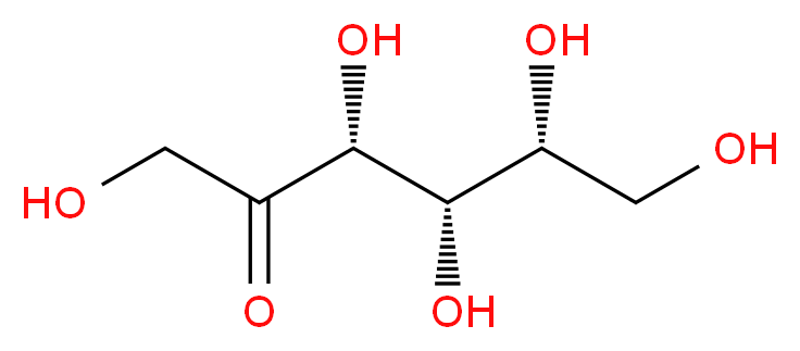 (3R,4S,5R)-1,3,4,5,6-pentahydroxyhexan-2-one_分子结构_CAS_3615-56-3