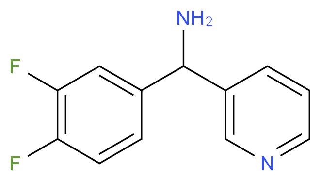 (3,4-difluorophenyl)(pyridin-3-yl)methanamine_分子结构_CAS_)