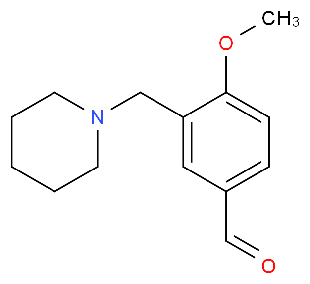 4-methoxy-3-(piperidin-1-ylmethyl)benzaldehyde_分子结构_CAS_)