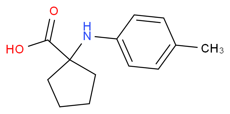 1-[(4-methylphenyl)amino]cyclopentane-1-carboxylic acid_分子结构_CAS_861317-20-6