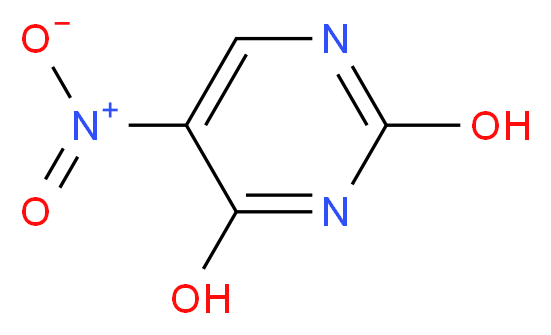 2,4-Dihydroxy-5-nitropyrimidine_分子结构_CAS_611-08-5)