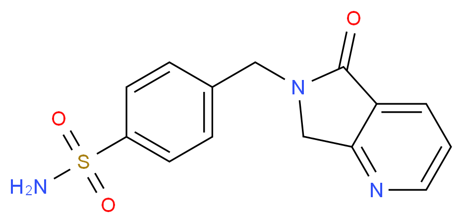 4-[(5-oxo-5,7-dihydro-6H-pyrrolo[3,4-b]pyridin-6-yl)methyl]benzenesulfonamide_分子结构_CAS_)