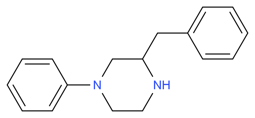 3-BENZYL-1-PHENYL-PIPERAZINE_分子结构_CAS_885275-37-6)