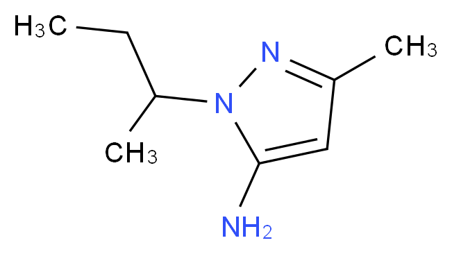 1-sec-Butyl-3-methyl-1H-pyrazol-5-amine_分子结构_CAS_90206-23-8)