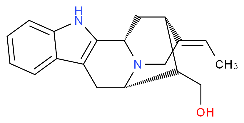 [(1S,12S,14S,15Z)-15-ethylidene-3,17-diazapentacyclo[12.3.1.0<sup>2</sup>,<sup>1</sup><sup>0</sup>.0<sup>4</sup>,<sup>9</sup>.0<sup>1</sup><sup>2</sup>,<sup>1</sup><sup>7</sup>]octadeca-2(10),4,6,8-tetraen-13-yl]methanol_分子结构_CAS_124096-81-7