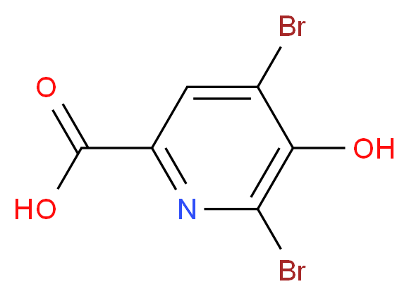 4,6-Dibromo-5-hydroxypicolinic acid_分子结构_CAS_64354-26-3)
