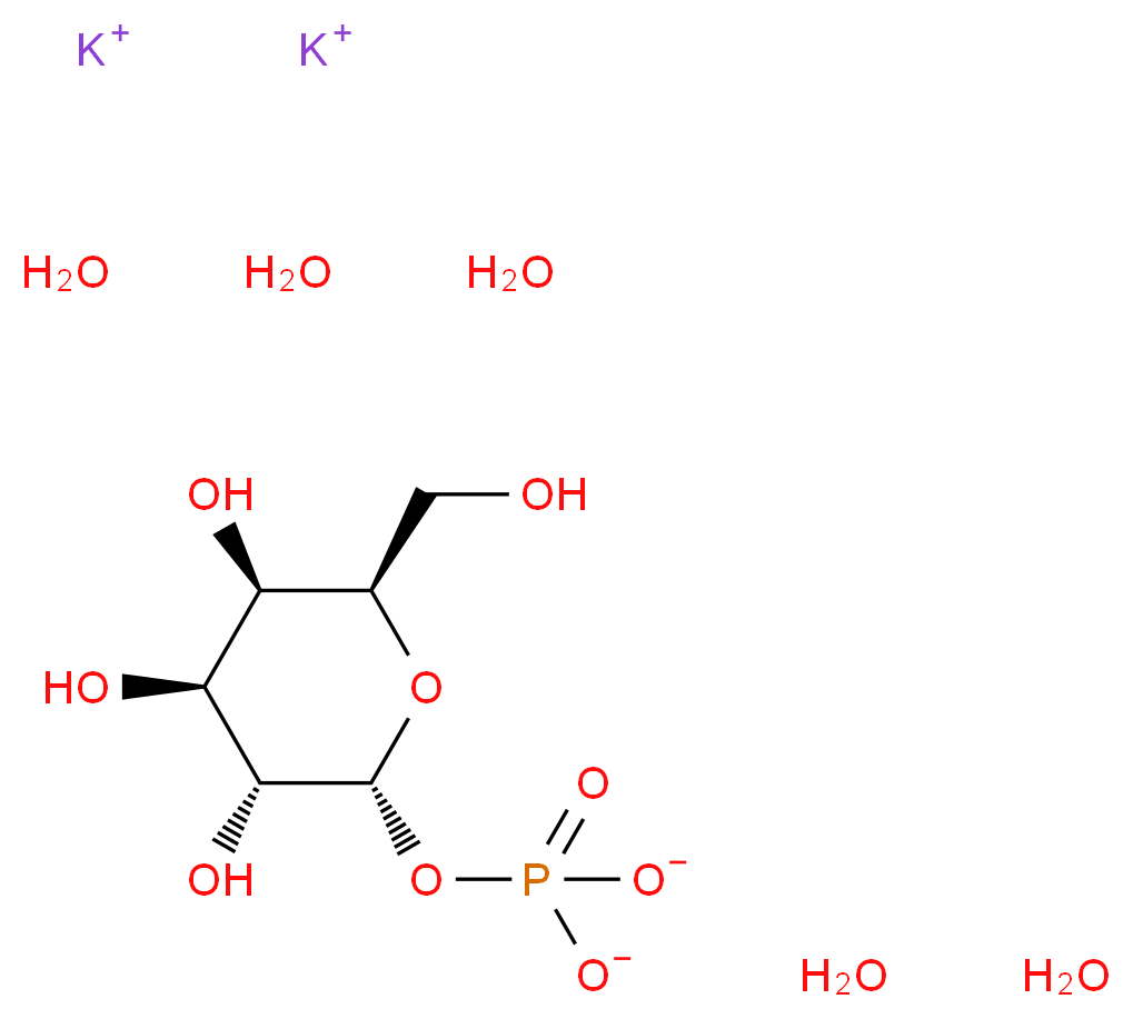 α-D-Galactose 1-phosphate dipotassium salt pentahydrate_分子结构_CAS_19046-60-7)