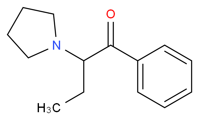 1-phenyl-2-(pyrrolidin-1-yl)butan-1-one_分子结构_CAS_13415-54-8