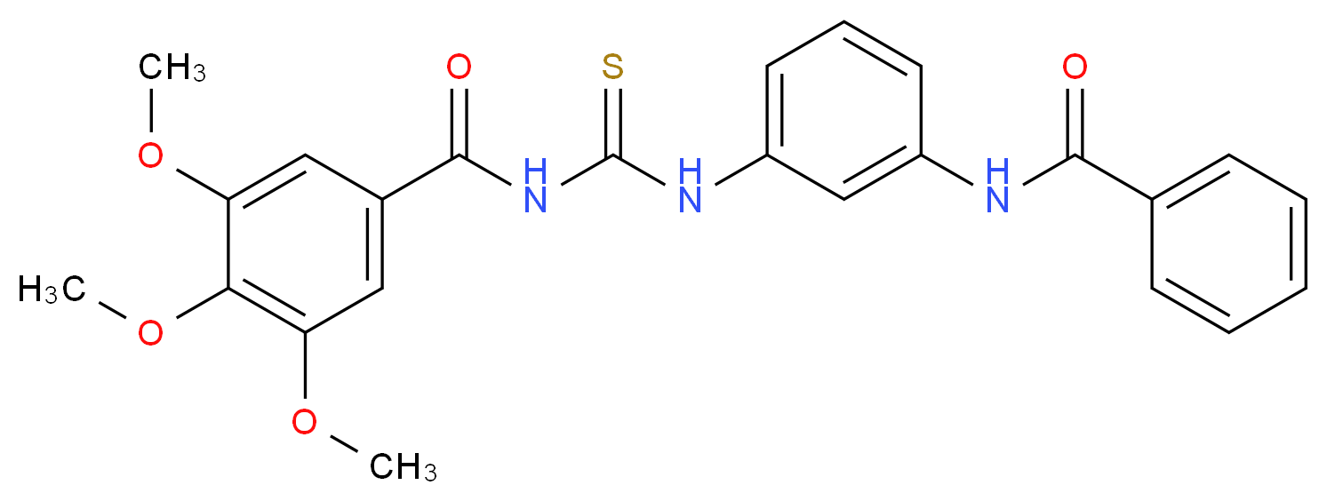 N-[3-({[(3,4,5-trimethoxyphenyl)formamido]methanethioyl}amino)phenyl]benzamide_分子结构_CAS_330829-30-6