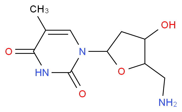 5′-Amino-5′-deoxythymidine_分子结构_CAS_25152-20-9)