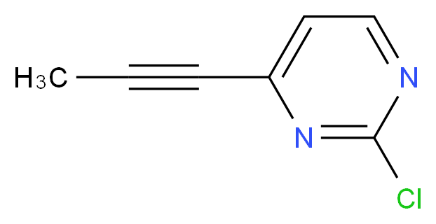 2-chloro-4-(prop-1-yn-1-yl)pyrimidine_分子结构_CAS_811450-47-2