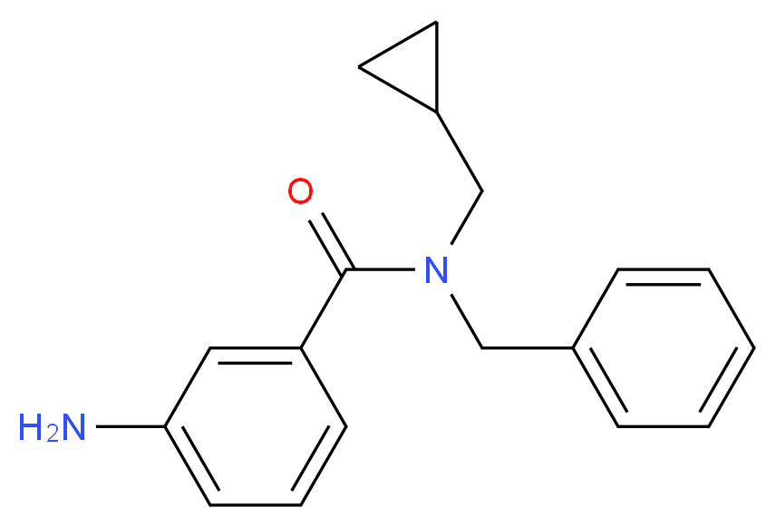 3-amino-N-benzyl-N-(cyclopropylmethyl)benzamide_分子结构_CAS_)