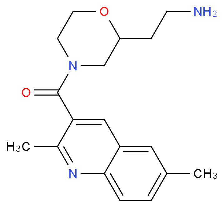 (2-{4-[(2,6-dimethylquinolin-3-yl)carbonyl]morpholin-2-yl}ethyl)amine_分子结构_CAS_)