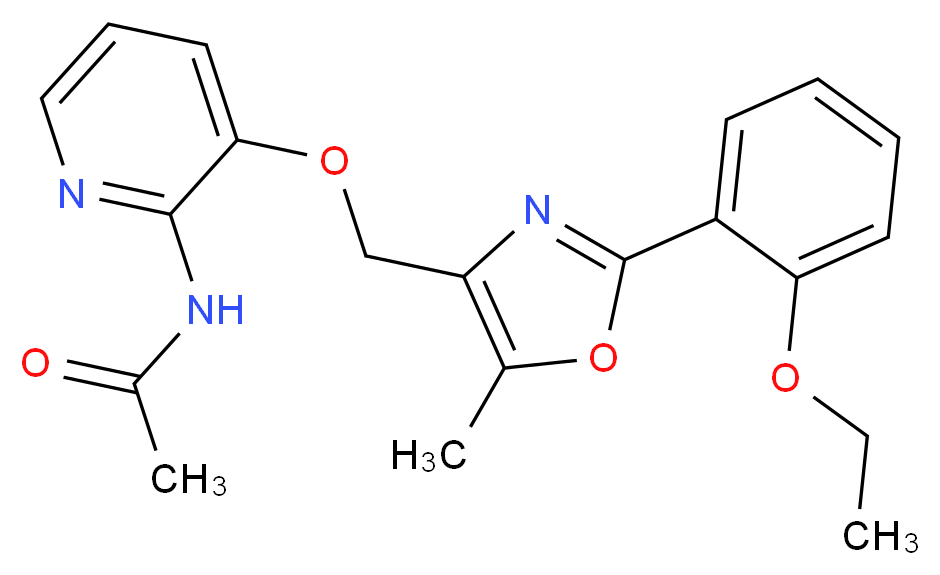 N-(3-{[2-(2-ethoxyphenyl)-5-methyl-1,3-oxazol-4-yl]methoxy}pyridin-2-yl)acetamide_分子结构_CAS_)