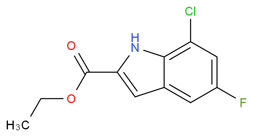 ETHYL-5-FLUORO-7-CHLORO-INDOLE-2-CARBOXYLATE_分子结构_CAS_)