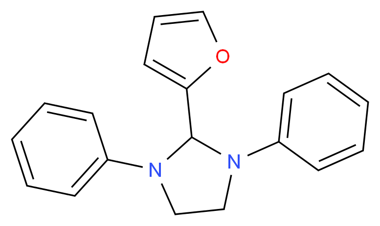 2-(furan-2-yl)-1,3-diphenylimidazolidine_分子结构_CAS_94378-00-4