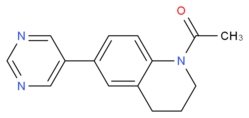 1-acetyl-6-pyrimidin-5-yl-1,2,3,4-tetrahydroquinoline_分子结构_CAS_)