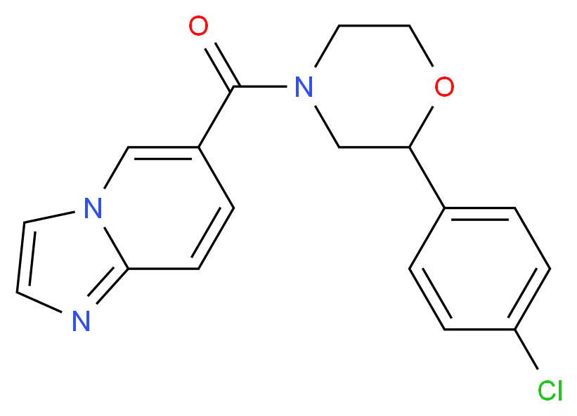6-{[2-(4-chlorophenyl)morpholin-4-yl]carbonyl}imidazo[1,2-a]pyridine_分子结构_CAS_)