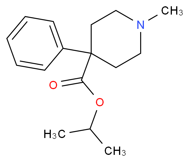propan-2-yl 1-methyl-4-phenylpiperidine-4-carboxylate_分子结构_CAS_561-76-2