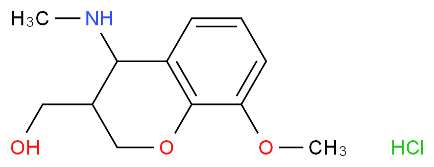 [8-Methoxy-4-(methylamino)-3,4-dihydro-2H-chromen-3-yl]methanol hydrochloride_分子结构_CAS_321391-99-5)