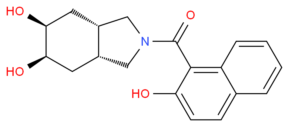 (3aR*,5R*,6S*,7aS*)-2-(2-hydroxy-1-naphthoyl)octahydro-1H-isoindole-5,6-diol_分子结构_CAS_)