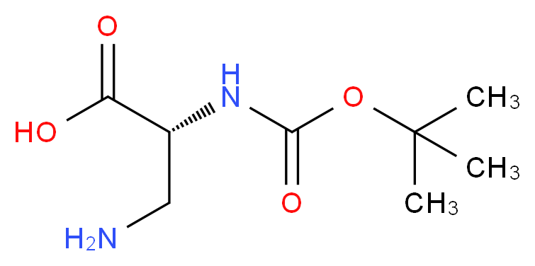(2R)-3-amino-2-{[(tert-butoxy)carbonyl]amino}propanoic acid_分子结构_CAS_76387-70-7
