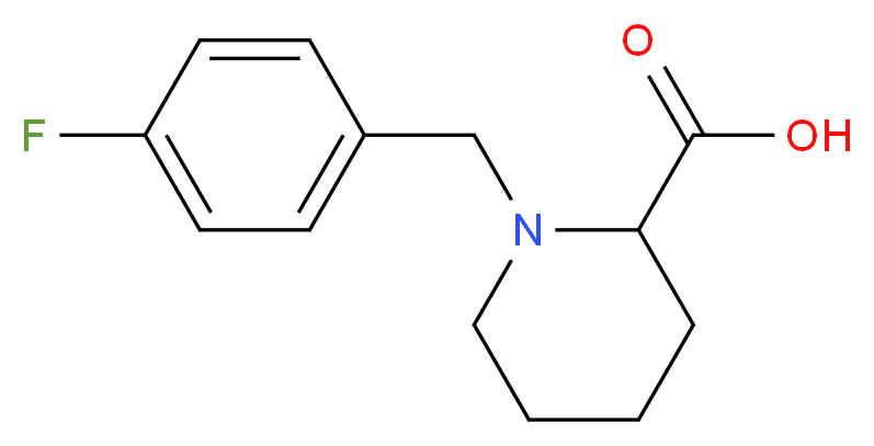 1-(4-Fluoro-benzyl)-piperidine-2-carboxylic acid_分子结构_CAS_1030610-75-3)