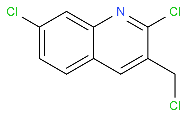 2,7-dichloro-3-(chloromethyl)quinoline_分子结构_CAS_137776-95-5