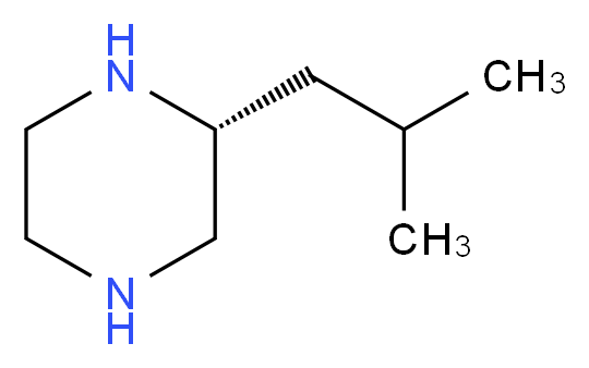 (2R)-2-(2-methylpropyl)piperazine_分子结构_CAS_853730-57-1