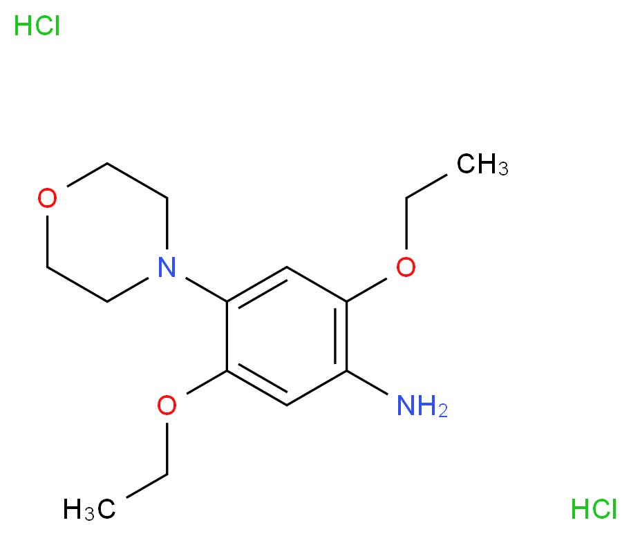 2,5-二乙氧基-4-吗啉基苯胺 二盐酸盐_分子结构_CAS_136334-84-4)