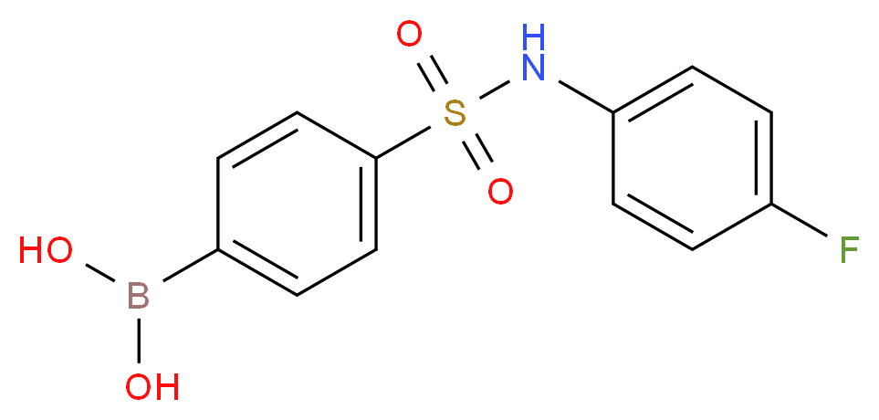 {4-[(4-fluorophenyl)sulfamoyl]phenyl}boronic acid_分子结构_CAS_957121-13-0