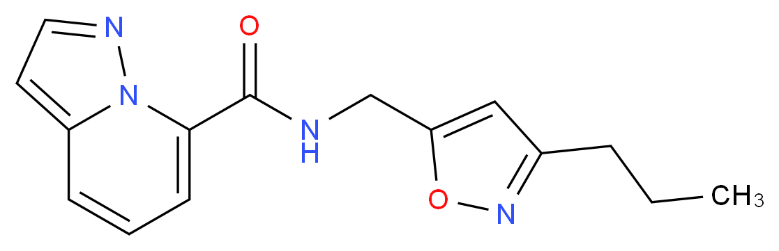 N-[(3-propylisoxazol-5-yl)methyl]pyrazolo[1,5-a]pyridine-7-carboxamide_分子结构_CAS_)