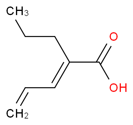 (2E)-2-propylpenta-2,4-dienoic acid_分子结构_CAS_72010-18-5
