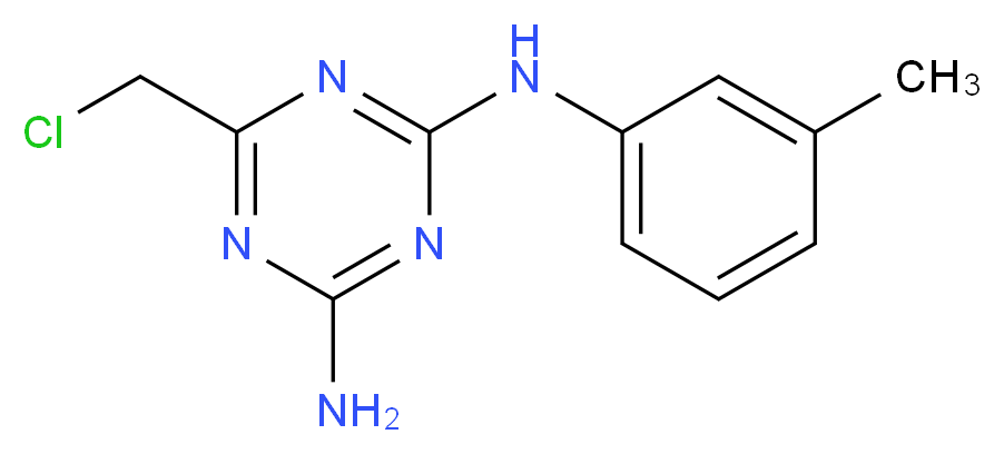6-(Chloromethyl)-N-(3-methylphenyl)-1,3,5-triazine-2,4-diamine_分子结构_CAS_573950-75-1)