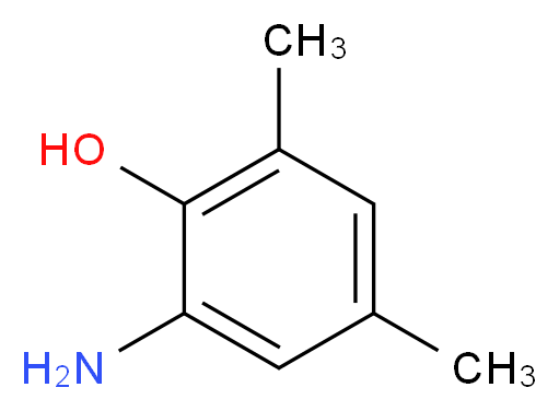 2-Amino-4,6-dimethylphenol_分子结构_CAS_)
