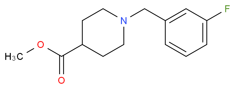 Methyl 1-(3-fluorobenzyl)-4-piperidinecarboxylate_分子结构_CAS_)