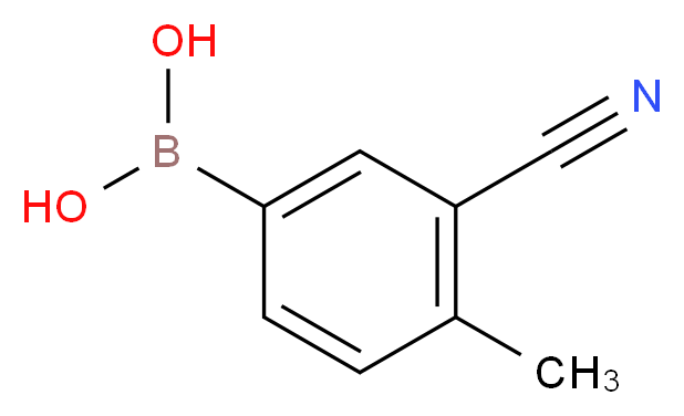 3-CYANO-4-METHYLPHENYLBORONIC ACID_分子结构_CAS_911210-49-6)