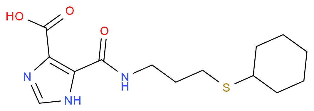 5-({[3-(cyclohexylthio)propyl]amino}carbonyl)-1H-imidazole-4-carboxylic acid_分子结构_CAS_)
