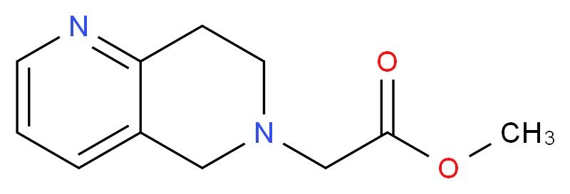 methyl 2-(7,8-dihydro-1,6-naphthyridin-6(5H)-yl)acetate_分子结构_CAS_1196147-26-8)