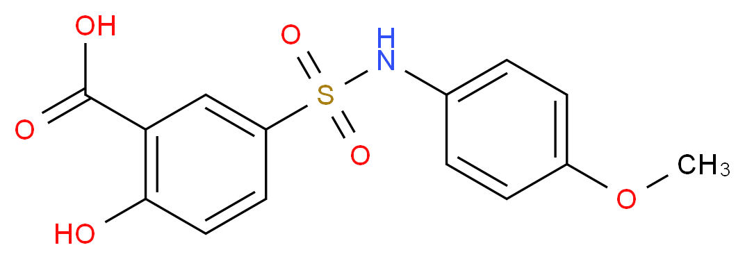 2-Hydroxy-5-(4-methoxy-phenylsulfamoyl)-benzoic acid_分子结构_CAS_92200-76-5)