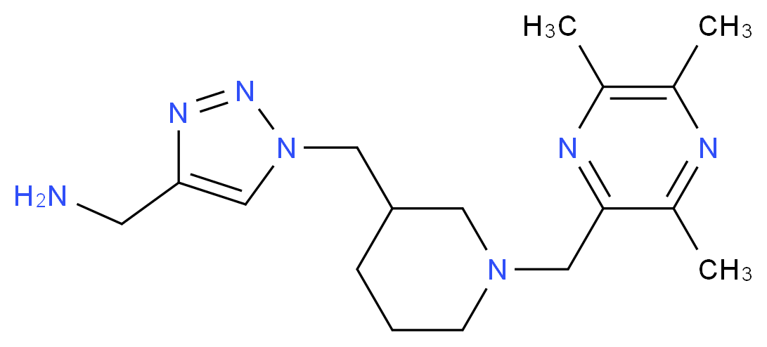 1-[1-({1-[(3,5,6-trimethylpyrazin-2-yl)methyl]piperidin-3-yl}methyl)-1H-1,2,3-triazol-4-yl]methanamine_分子结构_CAS_)