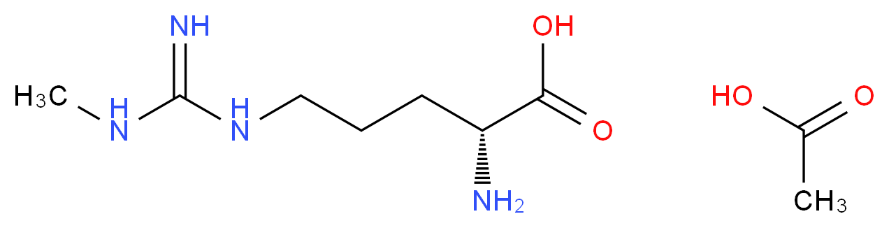 (2R)-2-amino-5-(1-methylcarbamimidamido)pentanoic acid; acetic acid_分子结构_CAS_137694-75-8