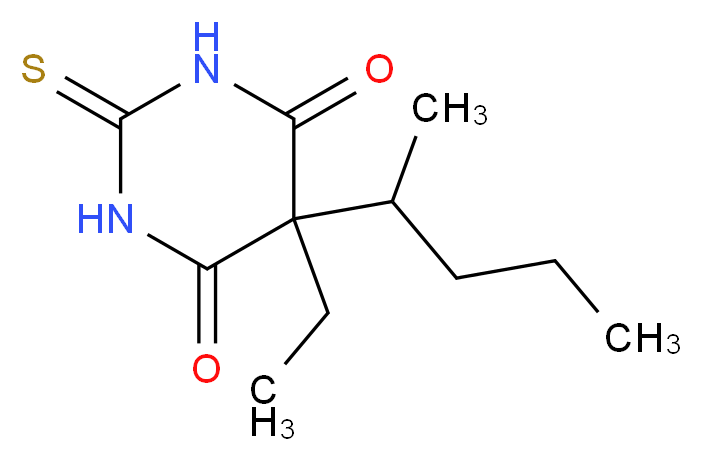(±)戊硫代巴比妥 溶液_分子结构_CAS_76-75-5)