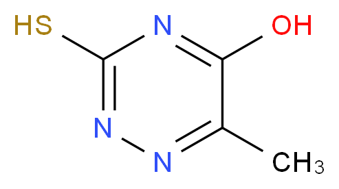 3-mercapto-6-methyl-1,2,4-triazin-5-ol_分子结构_CAS_615-76-9)