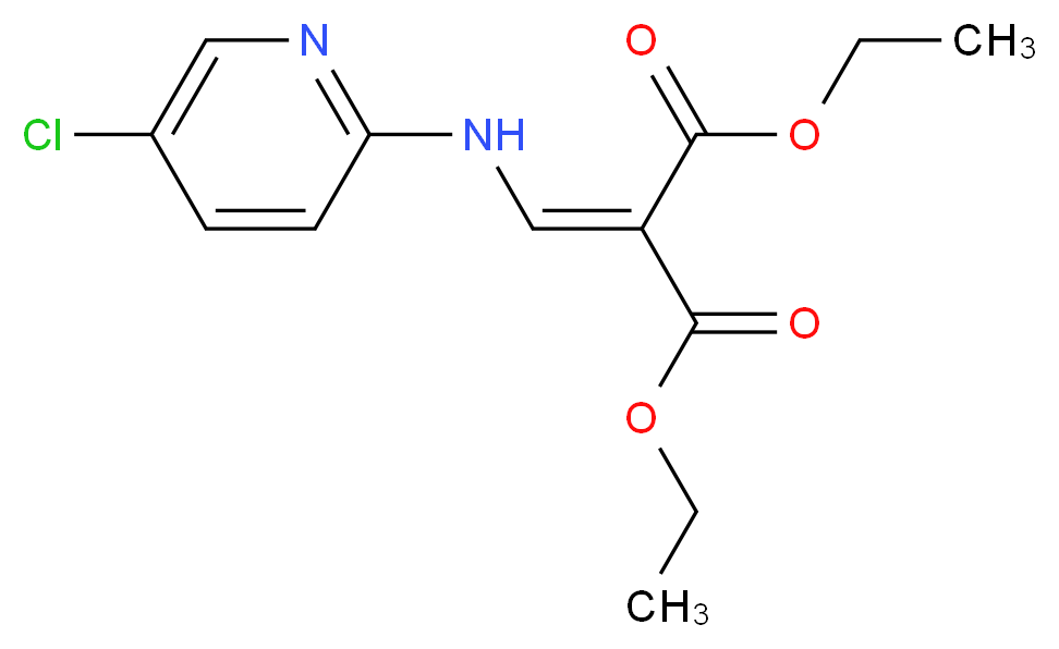 1,3-diethyl 2-{[(5-chloropyridin-2-yl)amino]methylidene}propanedioate_分子结构_CAS_16867-57-5