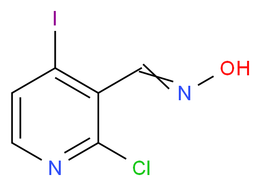 2-Chloro-4-iodonicotinaldehyde oxime_分子结构_CAS_1142191-71-6)