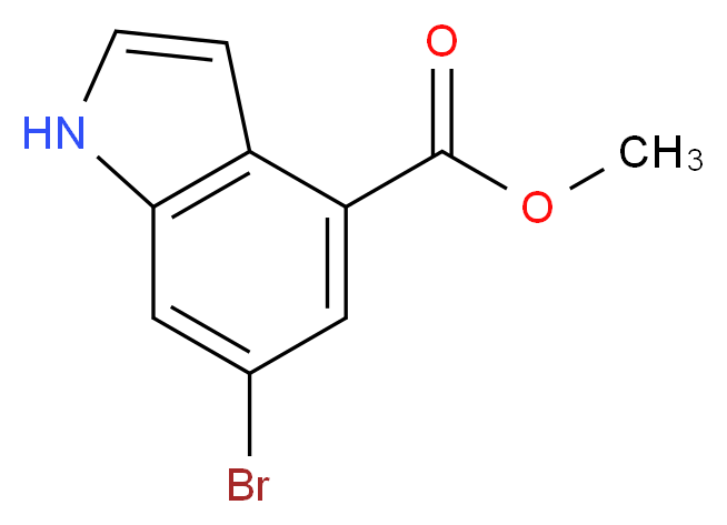 methyl 6-bromo-1H-indole-4-carboxylate_分子结构_CAS_107650-22-6