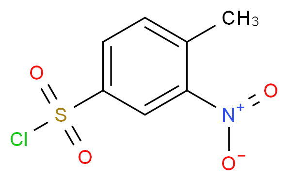 4-Methyl-3-nitrobenzene-1-sulphonyl chloride_分子结构_CAS_616-83-1)