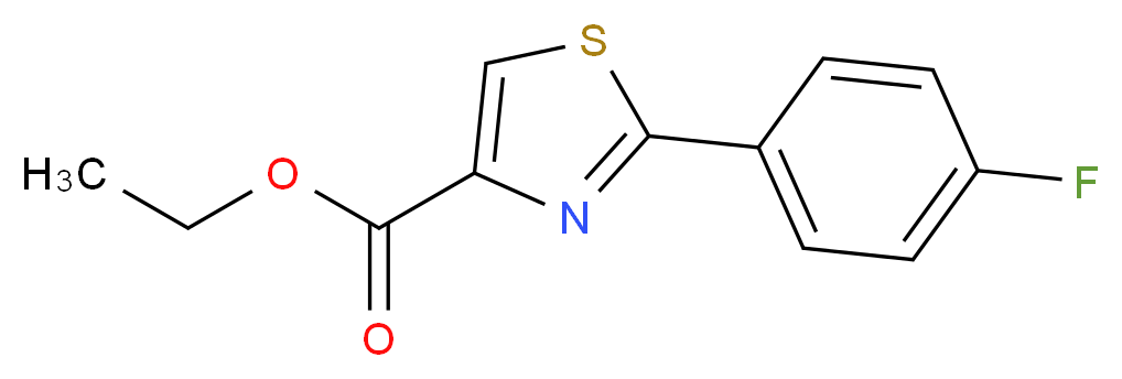 2-(4-FLUOROPHENYL)THIAZOLE-4-CARBOXYLIC ACID ETHYL ESTER_分子结构_CAS_132089-35-1)